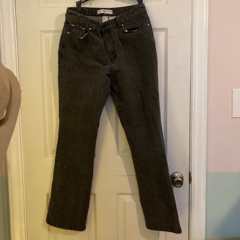 Tommy Hilfiger Vintage Black Denim Wide Leg Jeans